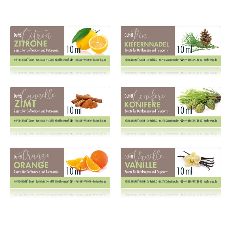 6 x 10 ml BAYZID® SPA Coffret d'huiles parfumées n° 10