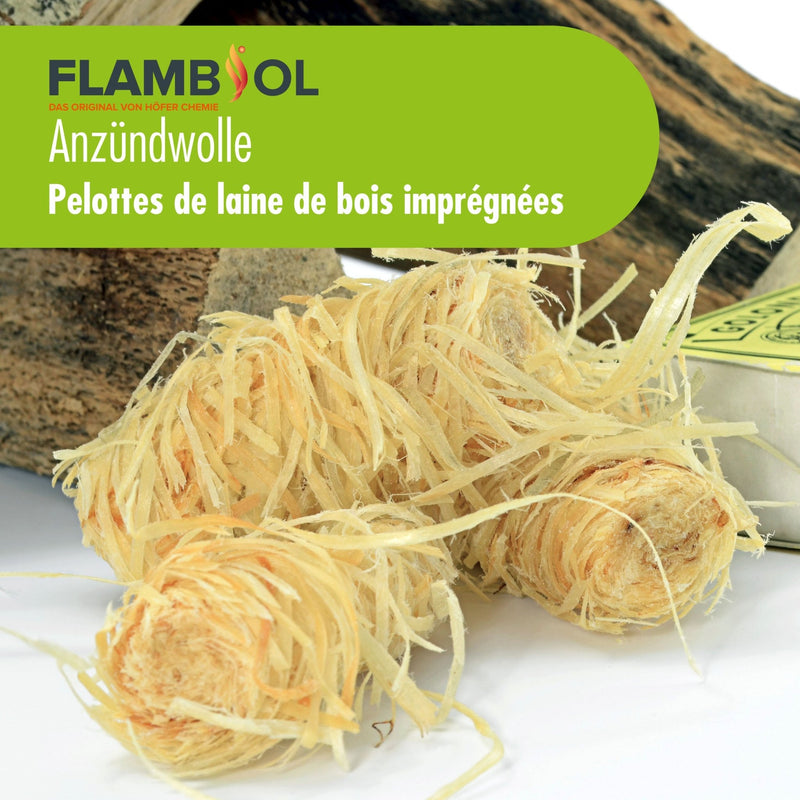 100 Stk. FLAMBIOL® Anzündwolle - Höfer Chemie GmbH
