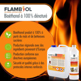 20 L FLAMBIOL® Bioethanol 96,6% Premium für Ethanolkamin in Kanistern - Höfer Chemie GmbH
