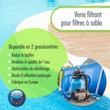 2 x 20 kg Höfer Chemie® speciaal glasgranulaat voor zandfiltersystemen - set