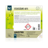 1 L Höfer Chemie® Essigsäure 60% in Flaschen - Höfer Chemie GmbH