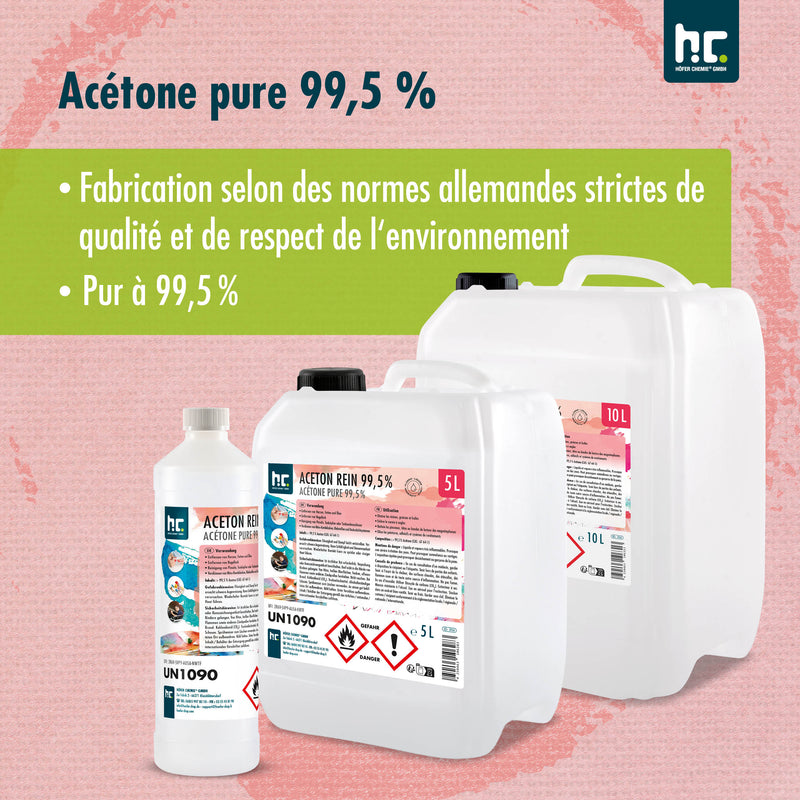 1 L Höfer Chemie® Aceton rein 99,5% in Flaschen - Höfer Chemie GmbH