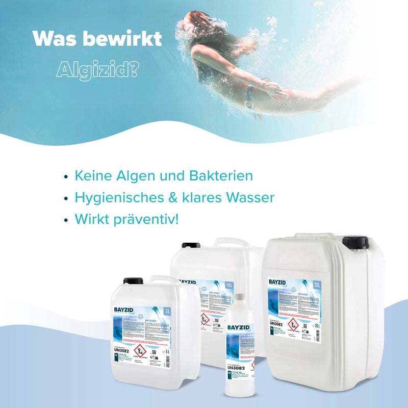 5 L BAYZID® Algizid Algenverhütung für Pools im Kanister - Höfer Chemie GmbH