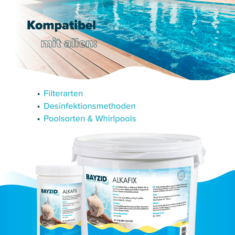 5 kg BAYZID® Alkafix zur Anhebung der Alkalinität (TA) in Eimer - Höfer Chemie GmbH