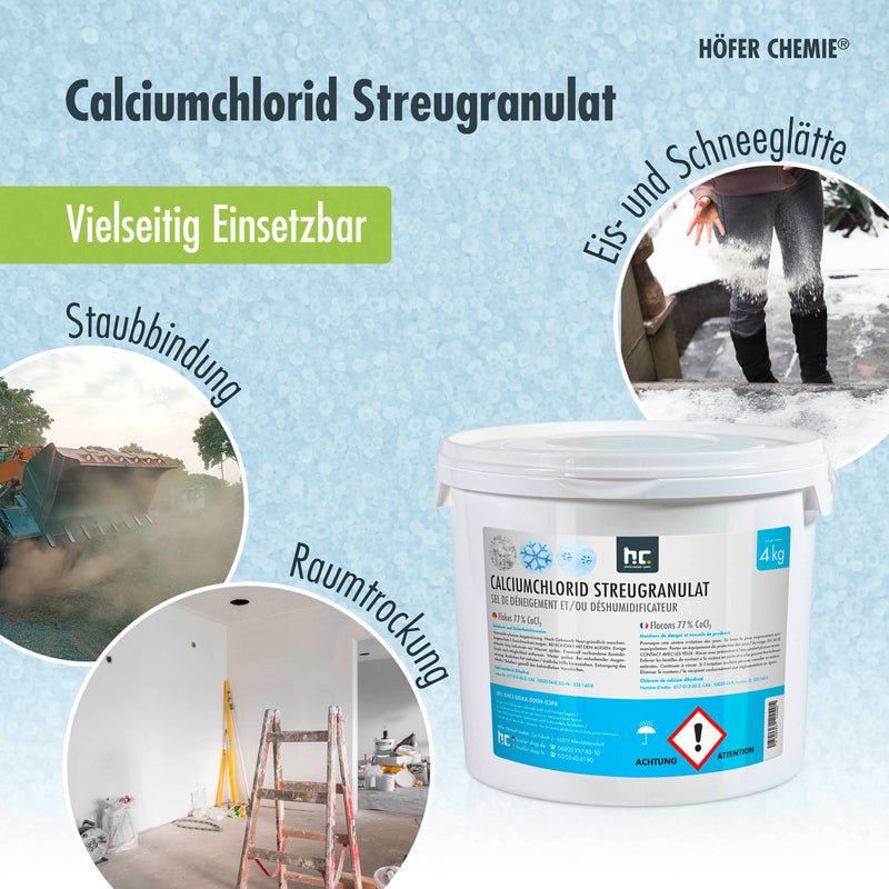 4 kg Höfer Chemie® Calciumchlorid Streugranulat / Flakes