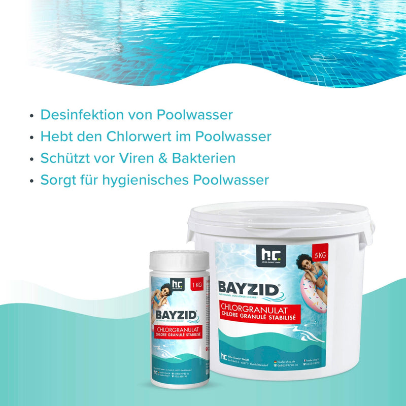 5 kg BAYZID® Chlorgranulat für Pools - Höfer Chemie GmbH