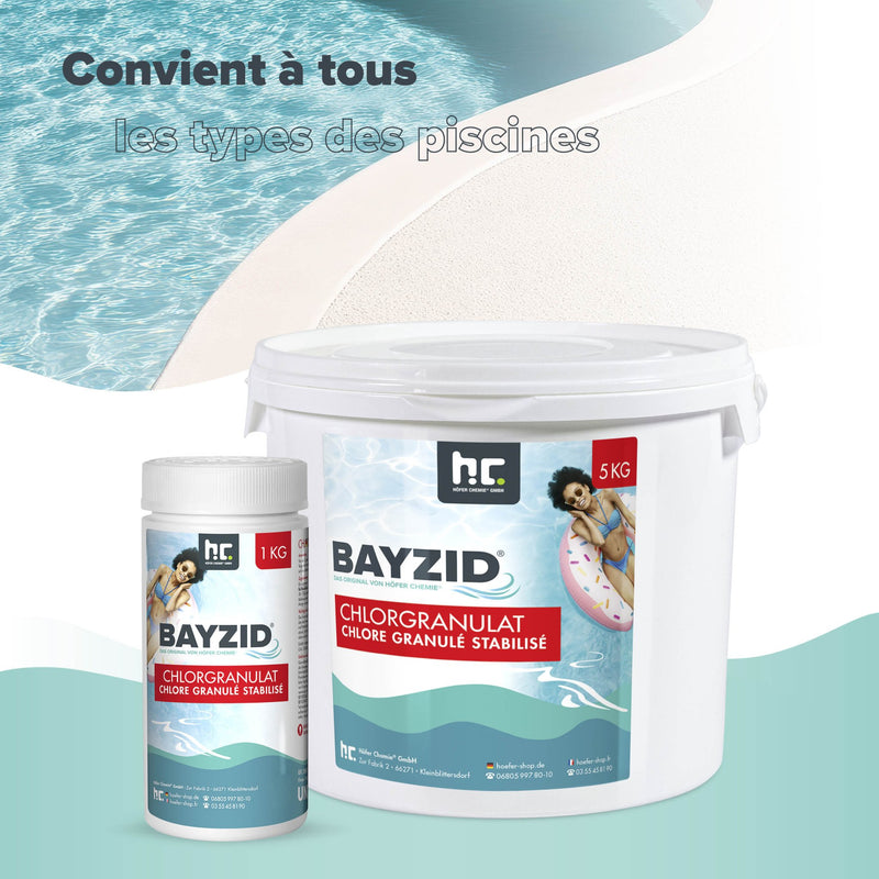5 kg BAYZID® Chlorgranulat für Pools - Höfer Chemie GmbH