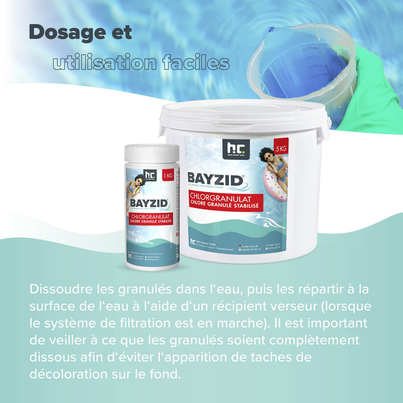 5 kg BAYZID® Chlorgranulat für Pools - Höfer Chemie GmbH