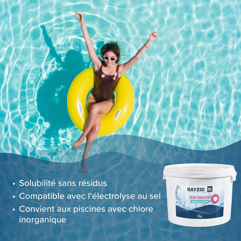 3 kg BAYZID® Chlor Stabilisator Granulat (Cyanursäure) - Höfer Chemie GmbH