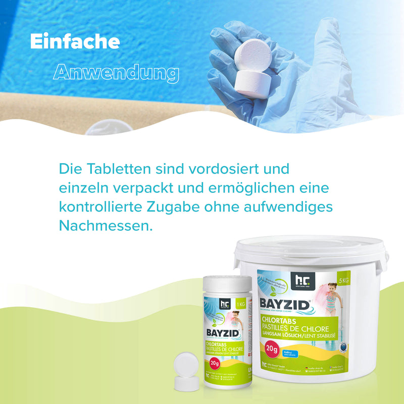 5 kg BAYZID® Chlortabs 20g langsam löslich im Eimer - Höfer Chemie GmbH