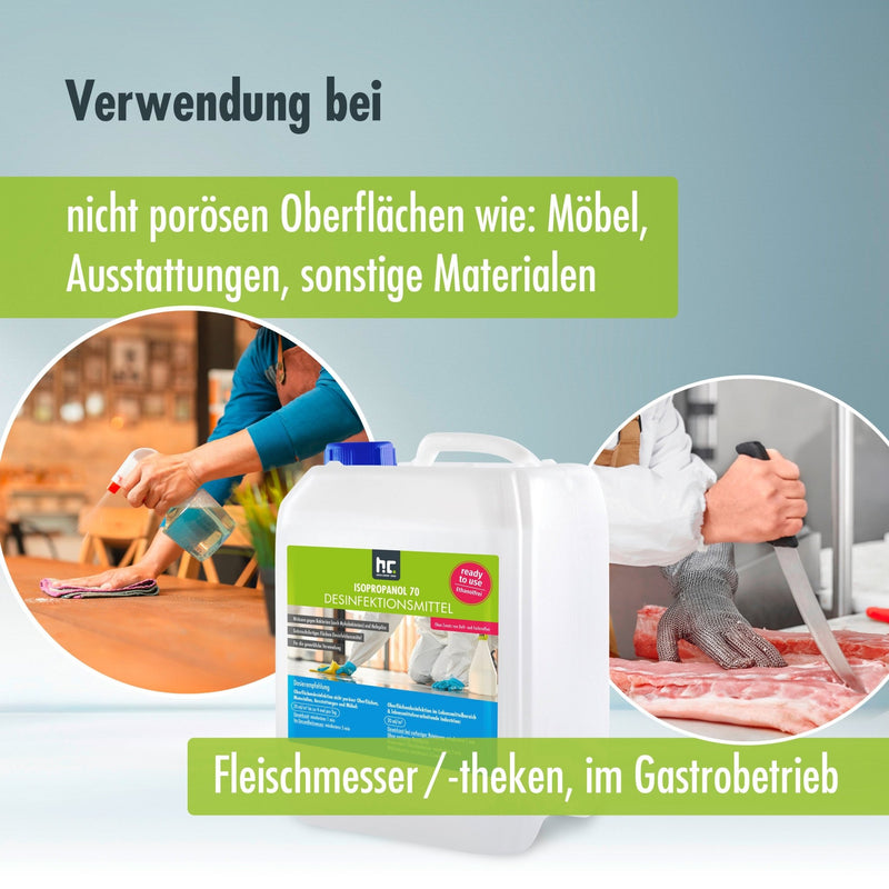 10 L Isopropanol 70 - Desinfektionsmittel für Oberflächen - Höfer Chemie GmbH