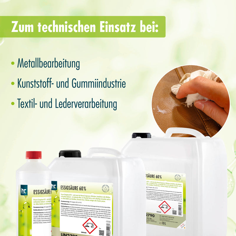 5 L Höfer Chemie® Essigsäure 60% in Kanistern - Höfer Chemie GmbH