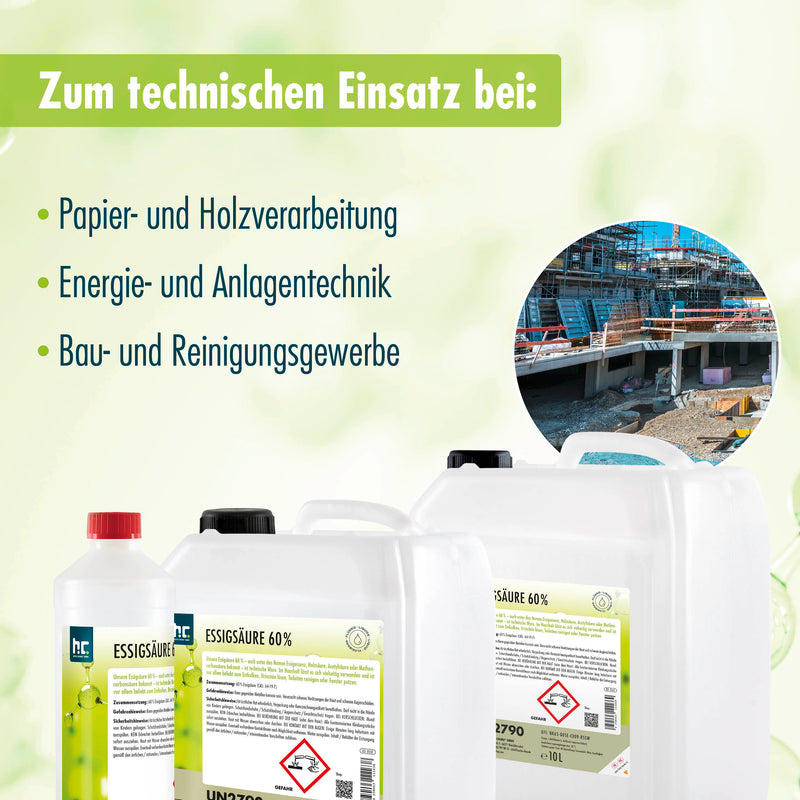 5 L Höfer Chemie® Essigsäure 60% in Kanistern - Höfer Chemie GmbH