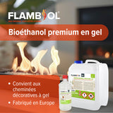 1 L FLAMBIOL® Premium Brenngel aus Bioethanol für Tischfeuer in Flaschen - Höfer Chemie GmbH