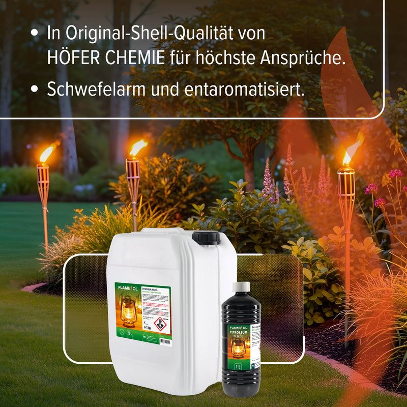 1 L FLAMBIOL® Petroleum Heizöl in Flaschen - Höfer Chemie GmbH