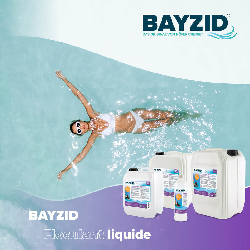 1 L BAYZID® Flockungsmittel flüssig für Pools in Flaschen - Höfer Chemie GmbH