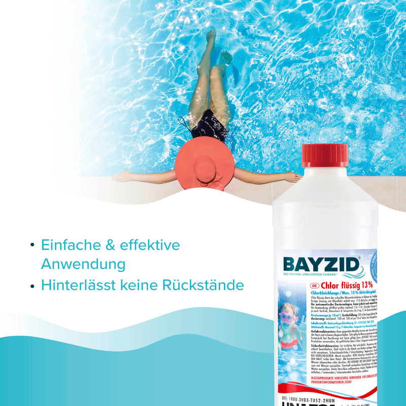 1 kg BAYZID® Chlor 13% flüssig für Pools - Höfer Chemie GmbH