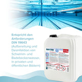12,5 kg BAYZID® Chlor 13% flüssig für Pools in Kanister - Höfer Chemie GmbH