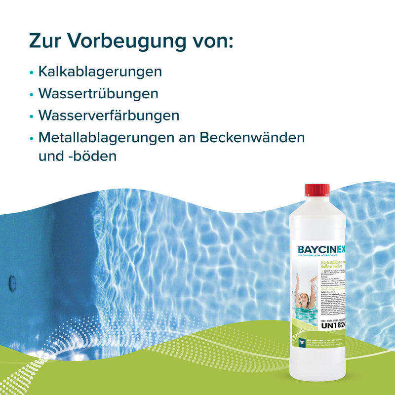 1 L BAYCINEX® Härtestabilisator zur Kalkvermeidung in Flaschen - Höfer Chemie GmbH