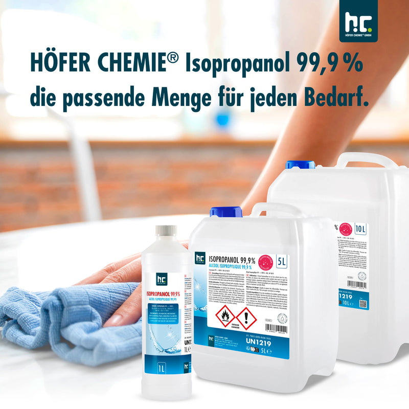 5 L Höfer Chemie® Isopropanol 99,9% in Kanistern - Höfer Chemie GmbH