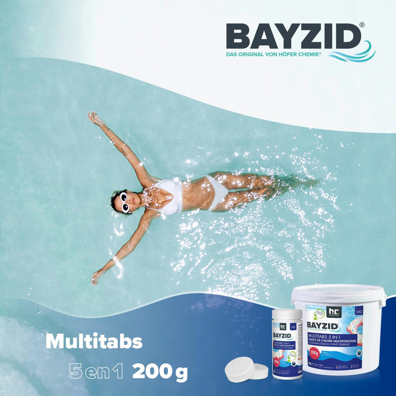 5 kg BAYZID® Multitabs 200g 5in1 für Pools in Eimer - Höfer Chemie GmbH