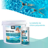 Galets de chlore biphase 6en1 de 200g BAYZID® en pot de 5 KG