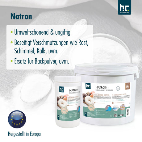 1 kg Höfer Chemie® Natron Backsoda Natriumhydrogencarbonat in Lebensmittelqualität - Höfer Chemie GmbH