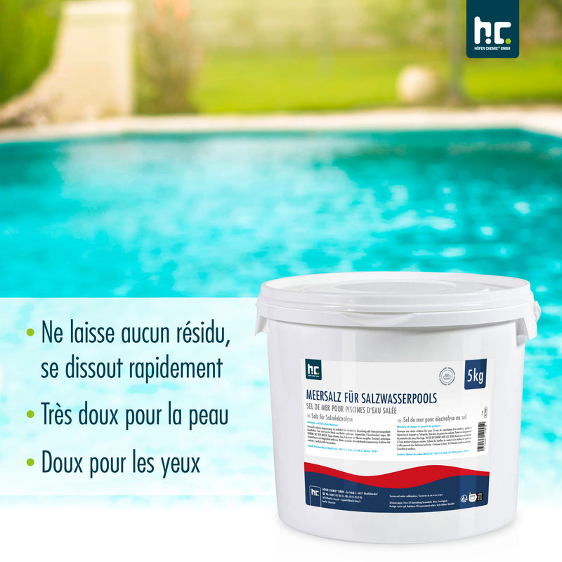 5 kg Meersalz für Salzwasserpools / Salzelektrolyse - Höfer Chemie GmbH