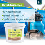 5 kg Premium Quarzsand Filtersand 0,4 - 0,8 mm - Höfer Chemie GmbH