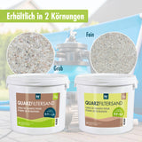 5 kg Premium Quarzsand Filtersand 0,4 - 0,8 mm - Höfer Chemie GmbH