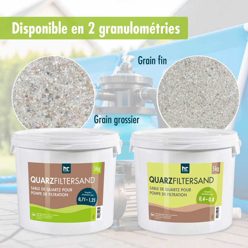 5 kg Premium Quarzsand Filtersand 0,4 - 0,8 mm - Höfer Chemie GmbH