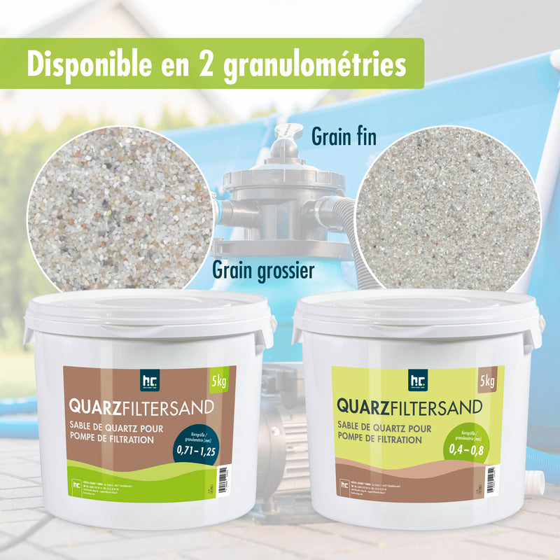 5 kg Premium Quarzsand Filtersand 0,71 - 1,25 mm - Höfer Chemie GmbH