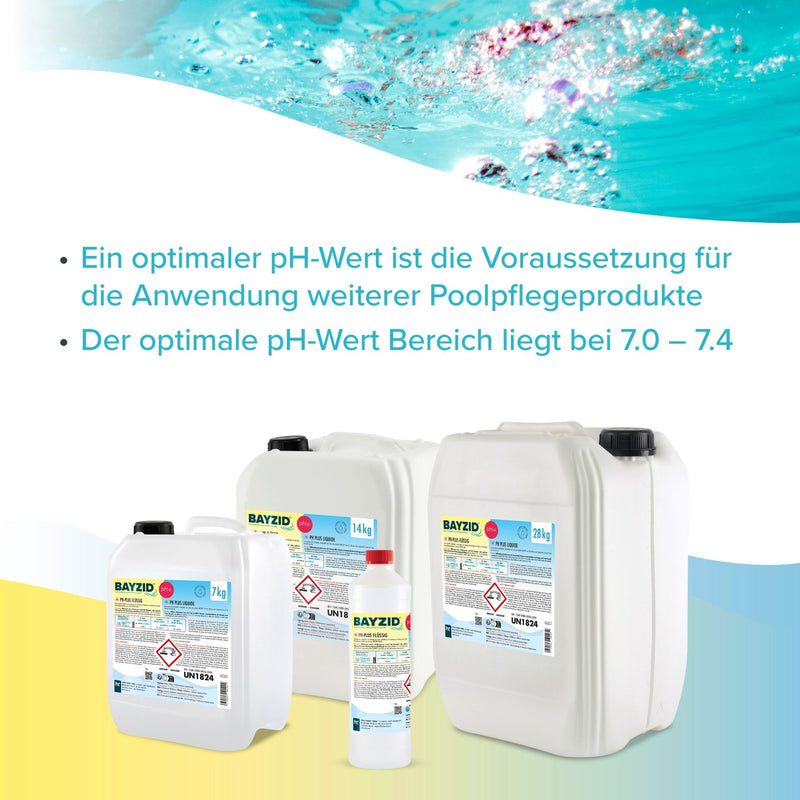 14 kg BAYZID® pH Plus flüssig für Pools in Kanistern - Höfer Chemie GmbH