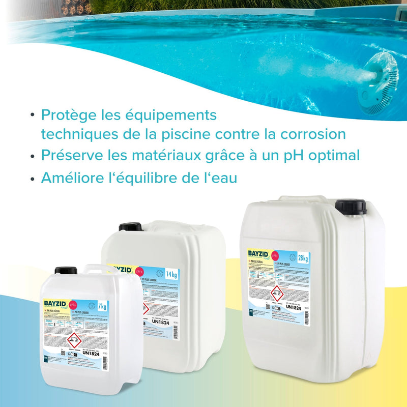 28 kg BAYZID® pH Plus flüssig für Pools in großen Kanistern - Höfer Chemie GmbH