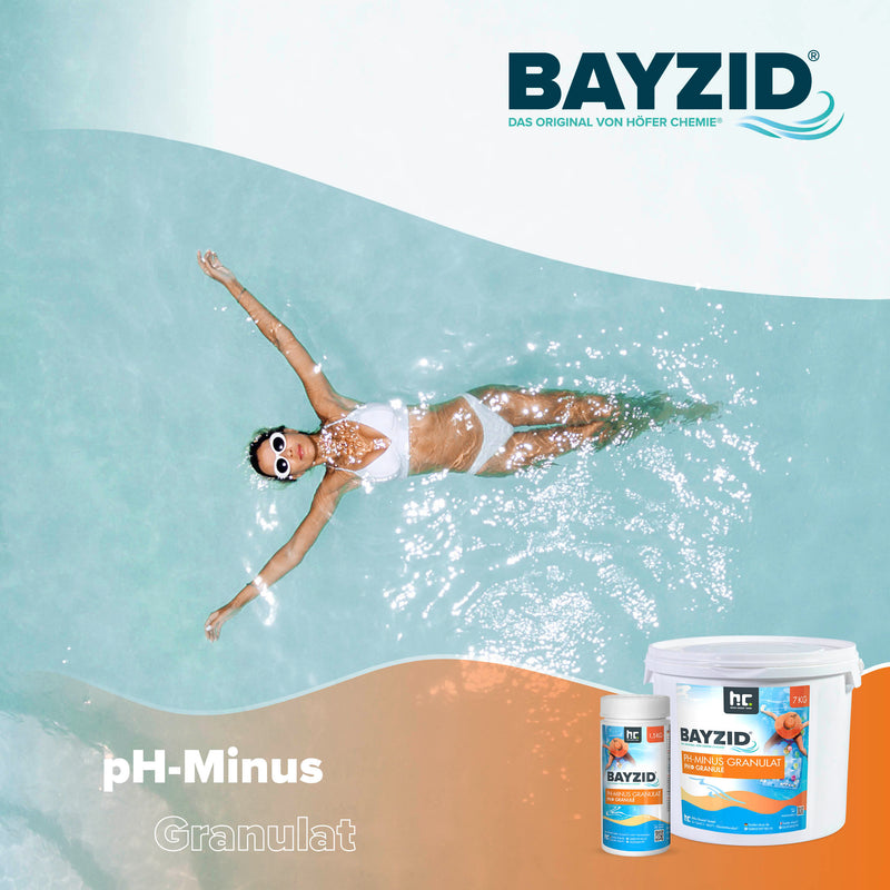 1,5 kg BAYZID® pH Minus Granulat für den Pool - Höfer Chemie GmbH