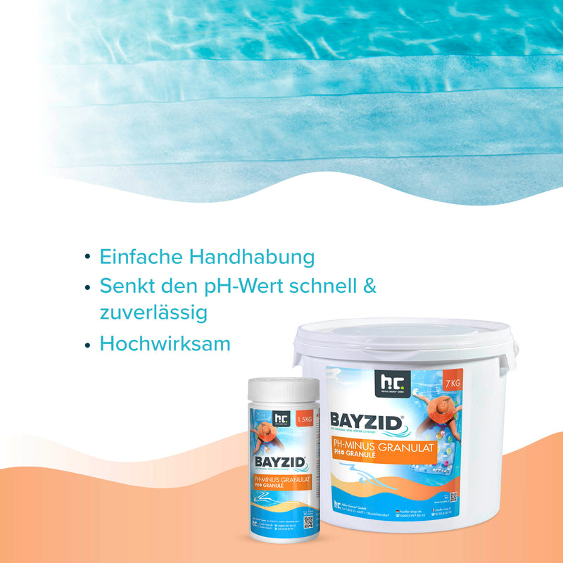 7 kg BAYZID® pH Minus Granulat für den Pool - Höfer Chemie GmbH