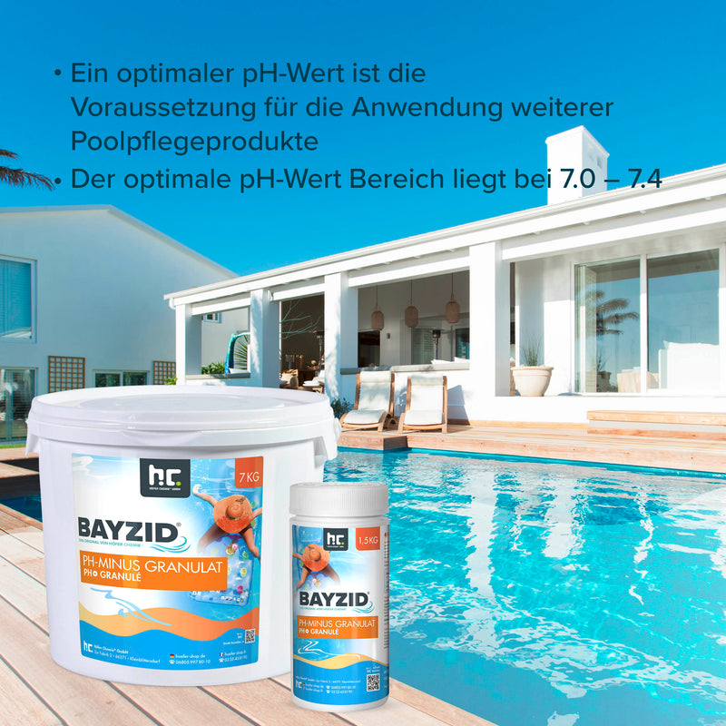 7 kg BAYZID® pH Minus Granulat für den Pool - Höfer Chemie GmbH
