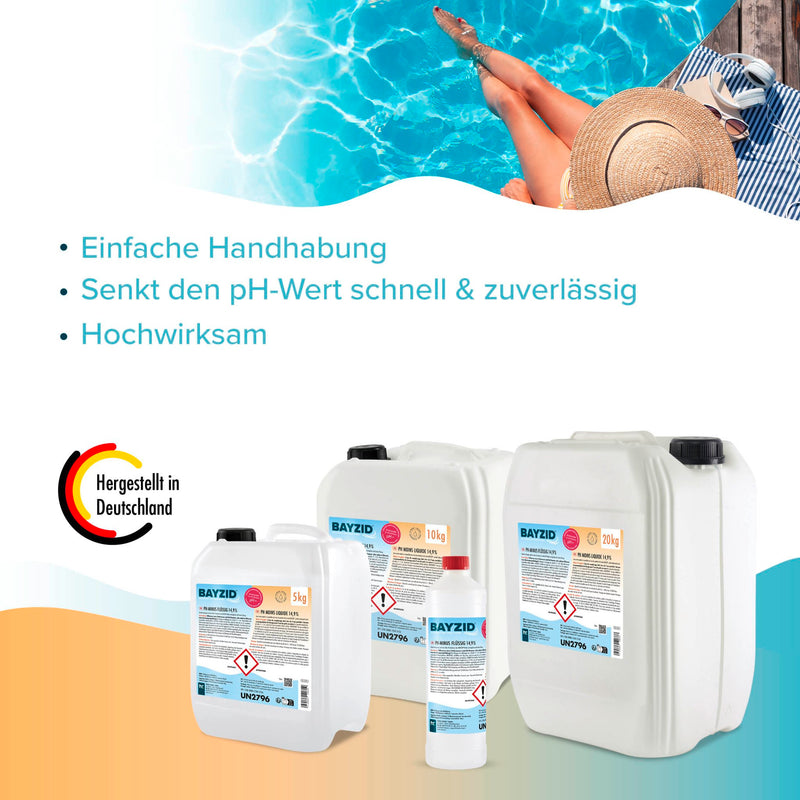 20 kg BAYZID® pH Minus flüssig 14,9% in Kanister - Höfer Chemie GmbH