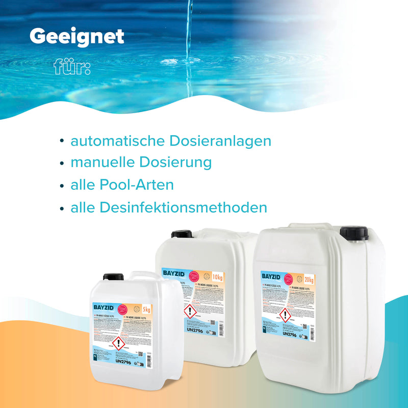10 kg BAYZID® pH Minus flüssig 14,9% in Kanister - Höfer Chemie GmbH