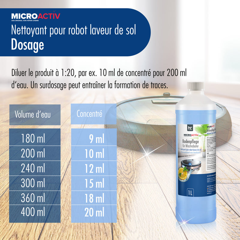 1 L Microactiv® Entretien des sols pour robots laveurs