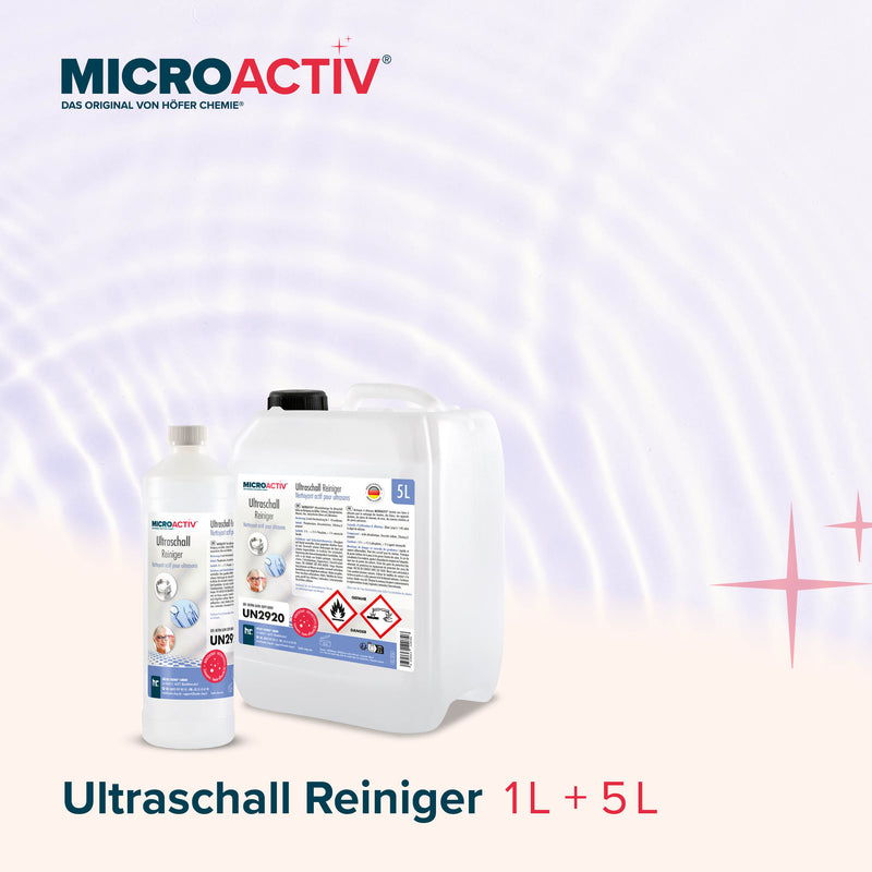 1 L Microactiv® Ultraschallreiniger Flüssig-Konzentrat für Ultraschallbad - Höfer Chemie GmbH