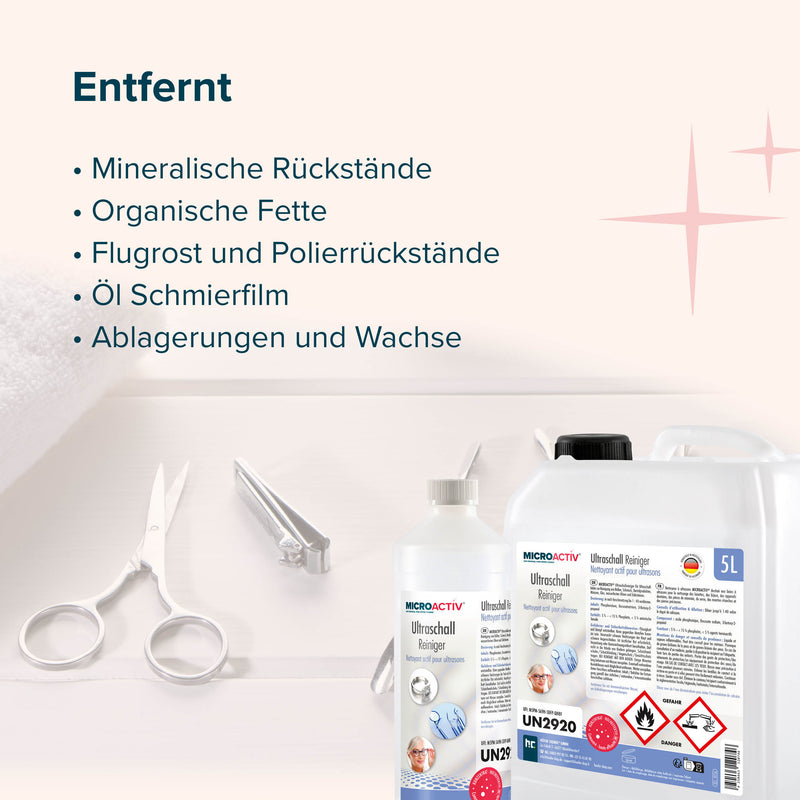 5 L Microactiv® Ultraschallreiniger Flüssig-Konzentrat für Ultraschallbad - Höfer Chemie GmbH