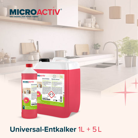 5 L Microactiv® Universal Entkalker mit Farbindikator für Kaffeevollautomaten im Kanister - Höfer Chemie GmbH