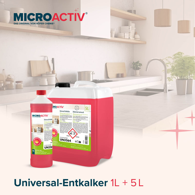 1 L Microactiv® Universal Entkalker mit Farbindikator - Höfer Chemie GmbH