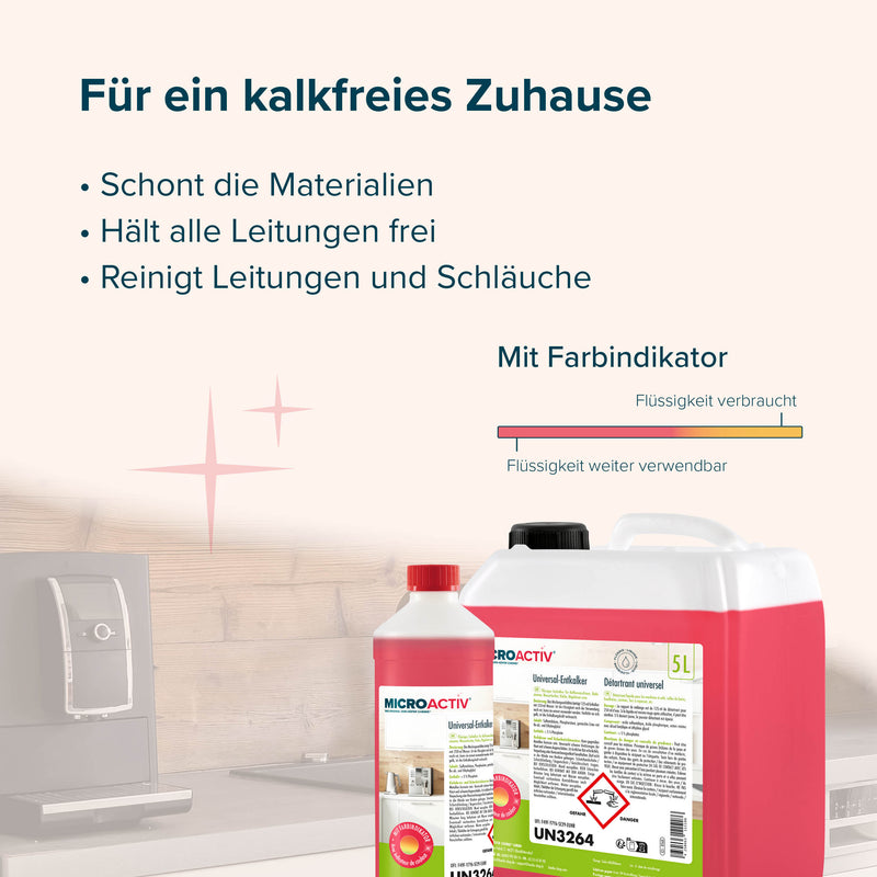 5 L Microactiv® Universal Entkalker mit Farbindikator für Kaffeevollautomaten im Kanister - Höfer Chemie GmbH