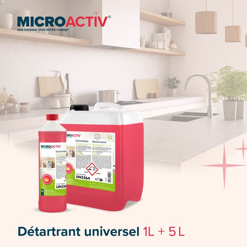 5 L Microactiv® Universal Entkalker mit Farbindikator für Kaffeevollautomaten im Kanister - Höfer Chemie GmbH