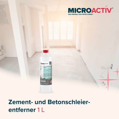 1 L Microactiv® Zement - und Betonschleierentferner in Flaschen - Höfer Chemie GmbH