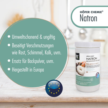 5 kg Natron Backsoda Natriumhydrogencarbonat in Lebensmittelqualität - Höfer Chemie GmbH