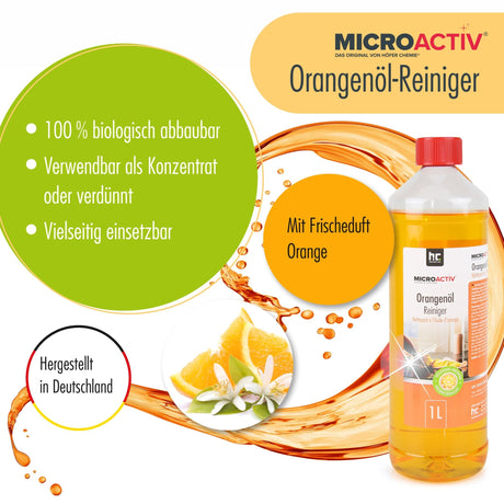 1 L Microactiv® Orangenöl Reiniger Konzentrat - Höfer Chemie GmbH
