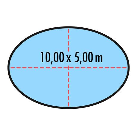 Bâche de piscine pour piscines ovales 10 x 5 m